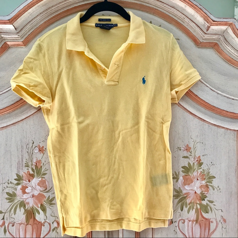 👕 💛Ralph Lauren Skinny Polo Shirt Size M 👕💛