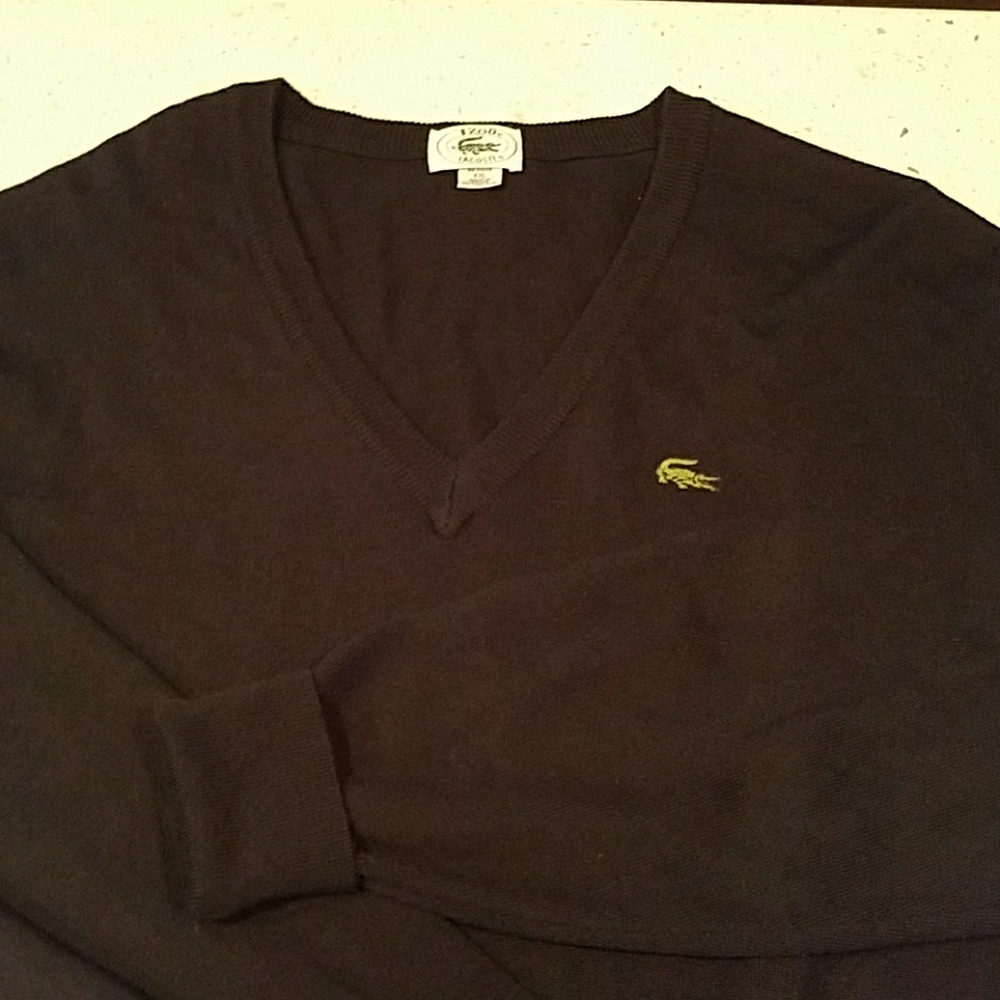 Izod LaCoste Vintage Long sleeve v neck sweater