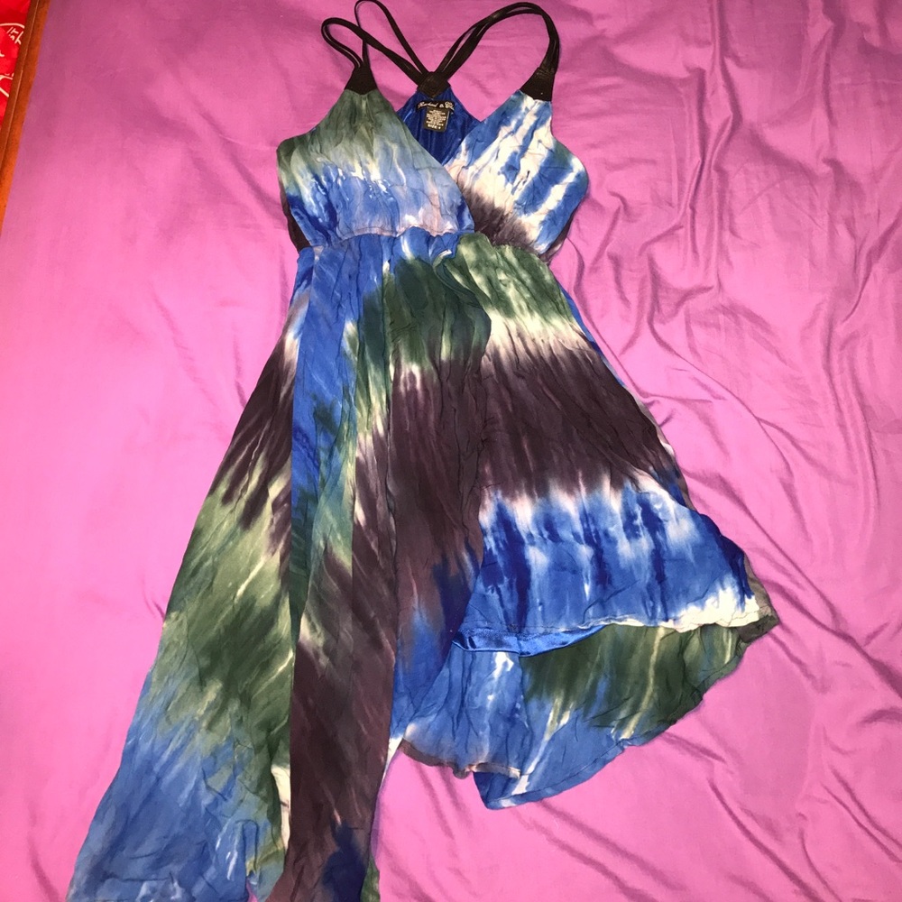 Tie dye dress, sheer