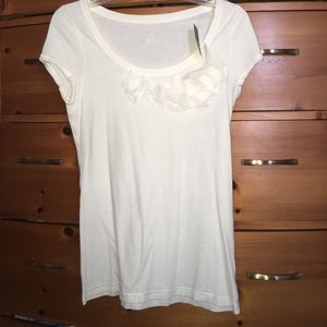 Ruffled White Blouse
