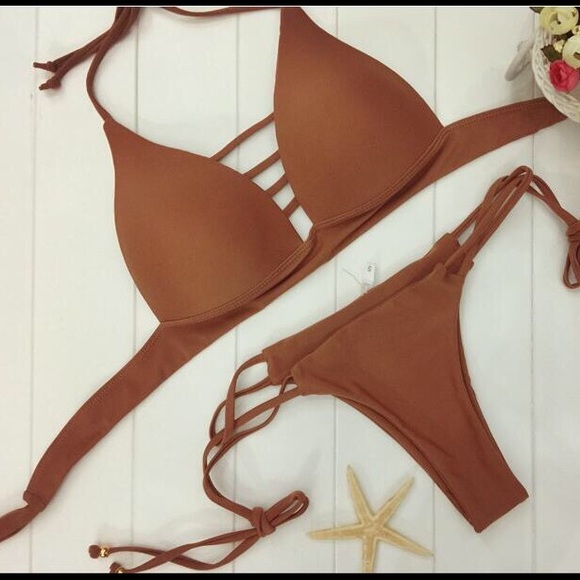 brown bikini set sw101 - Picture 2 of 2