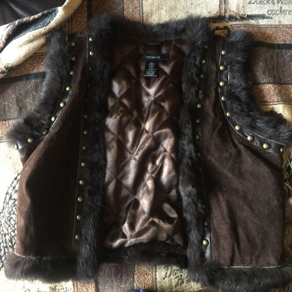 Fur lined vest