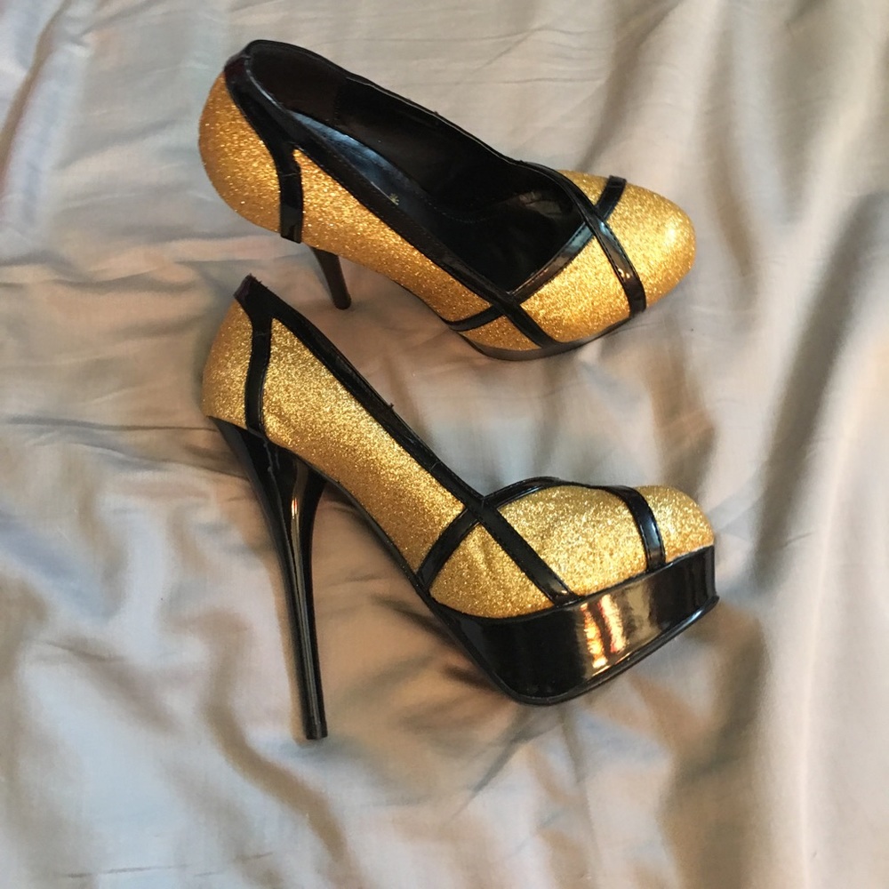 Gold heels