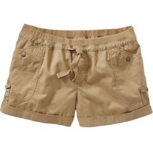 Women's Khaki Cargo Shorts