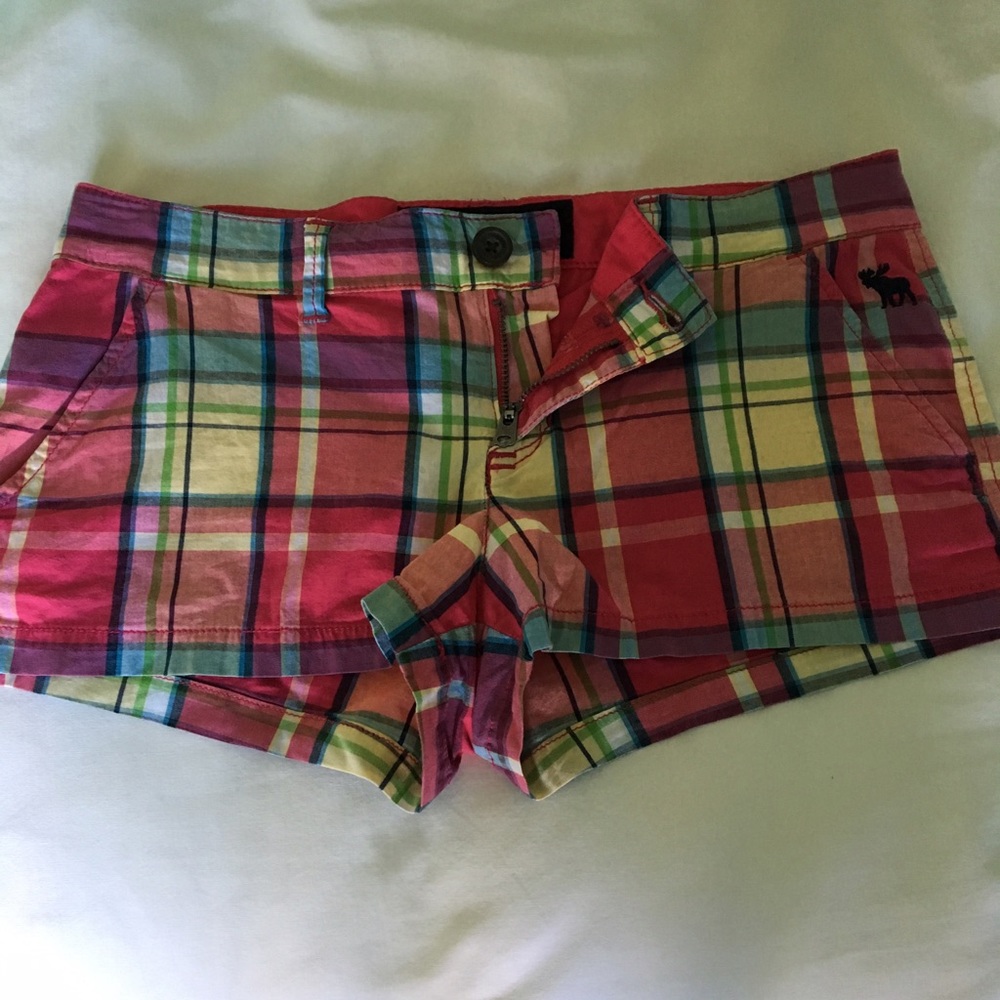 Girls Multicolored Plaid Shorts