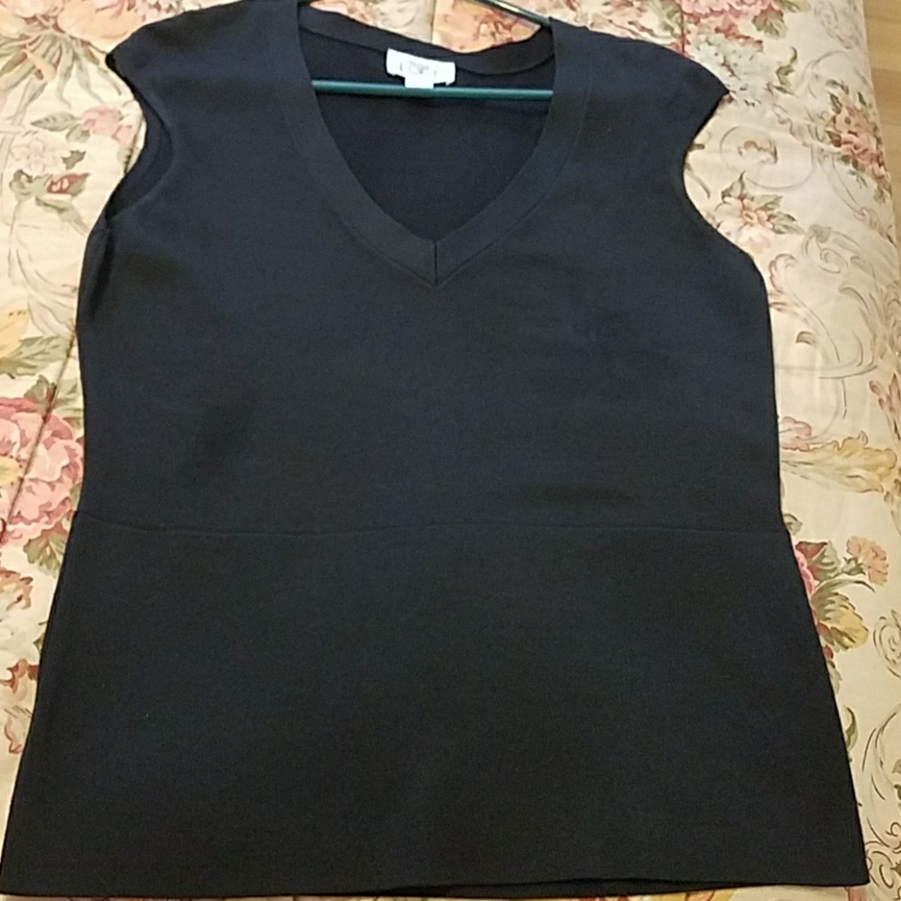Ann Taylor Loft silk top...  dark navy
