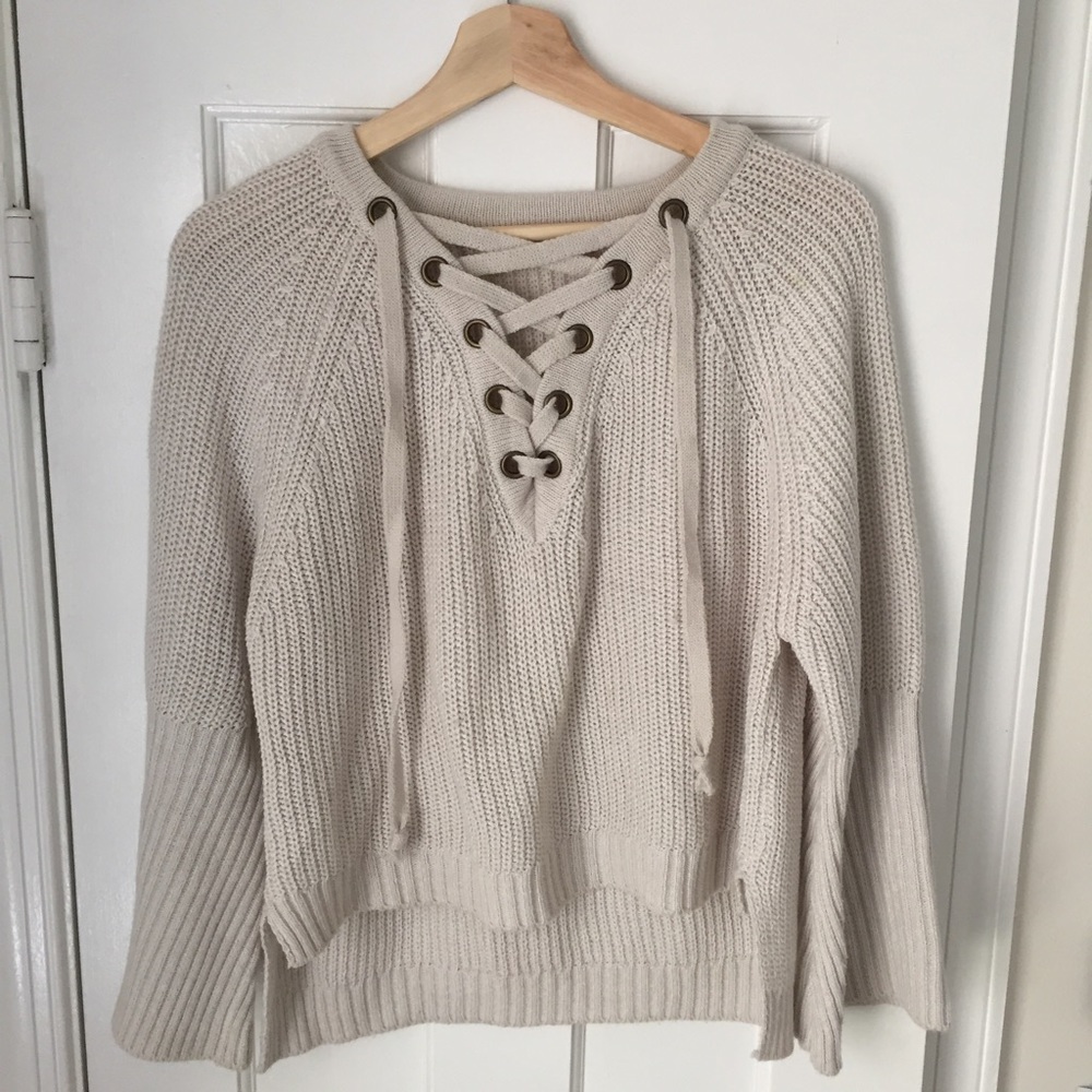 Lace Up Sweater