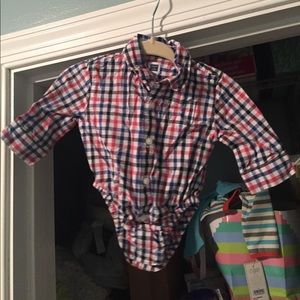 Janie and Jack button down onesie