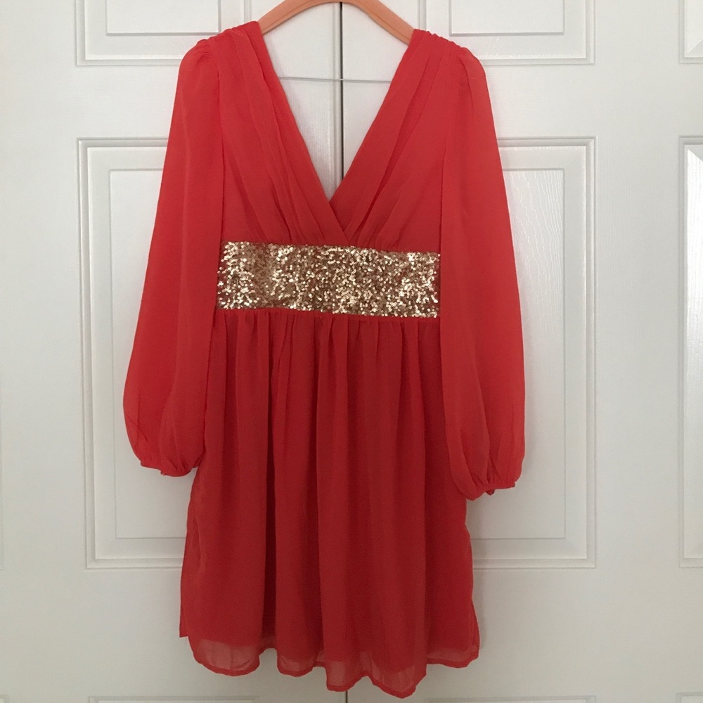 NWT Coral Party sequin dress cocktail