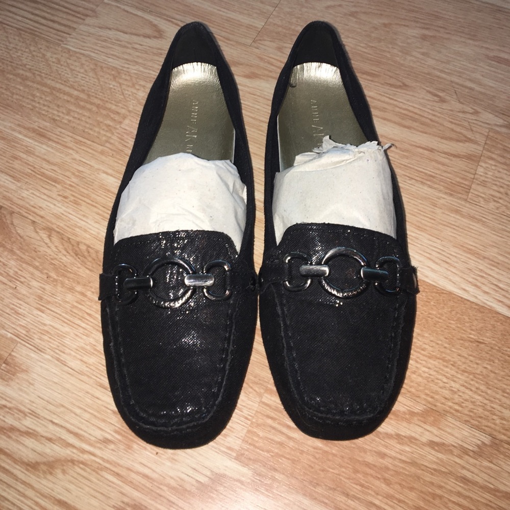 Sequined buckle flats Anne Klein