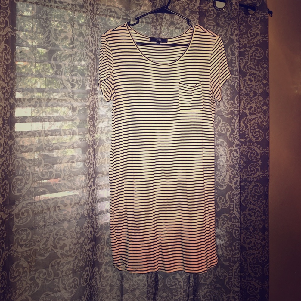 Striped mini tshirt dress!