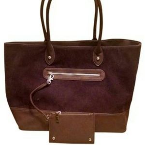 Neiman Marcus faux suede tote