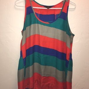 Cute red, blue, green grey silky tank