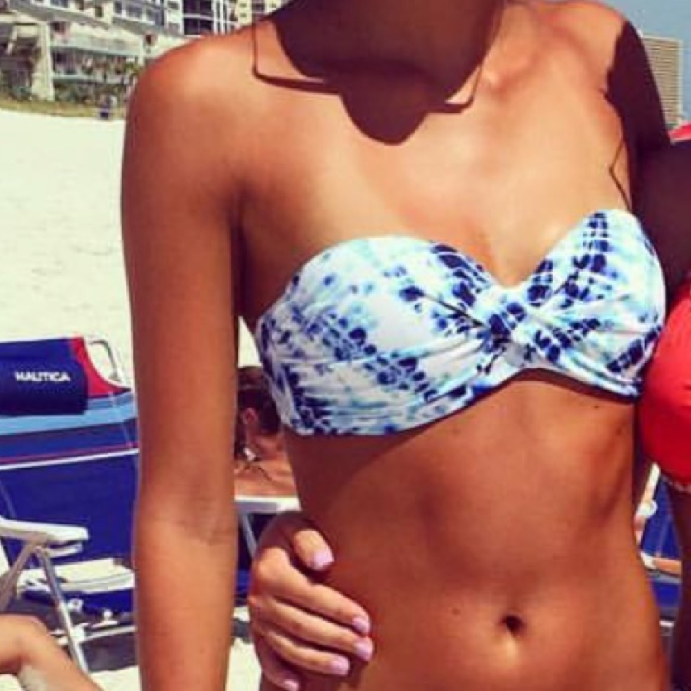 Victoria's Secret Strapless Tie-Dye Top
