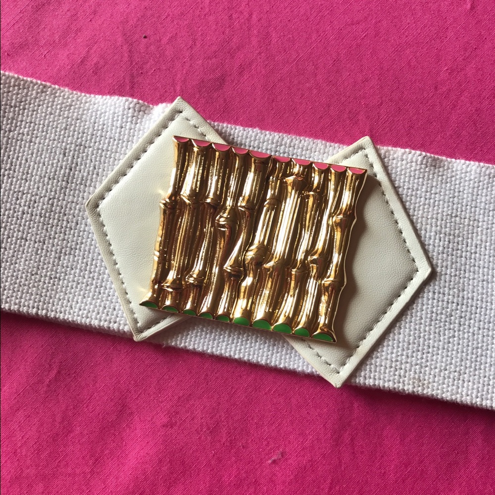 Lilly Pulitzer🌴Bamboo Belt White