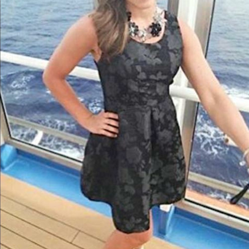 Black flower dress