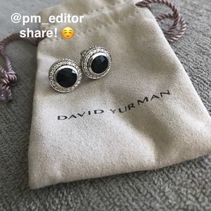David Yurman Black Onyx & Diamond Cerise Earrings