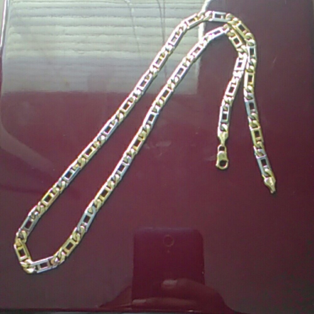 2 tone white/yellow gold 26''' 10k chain 40 grams