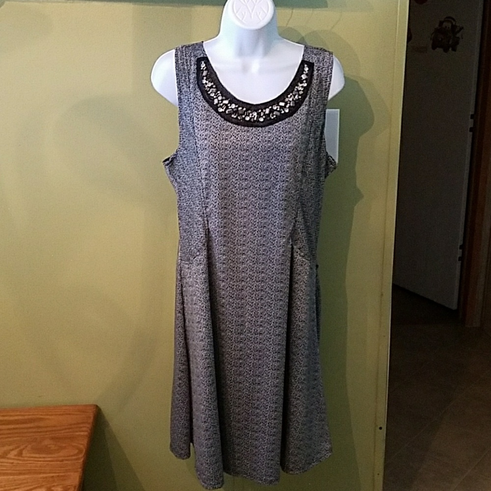 XL dress with bedazzled neckline.