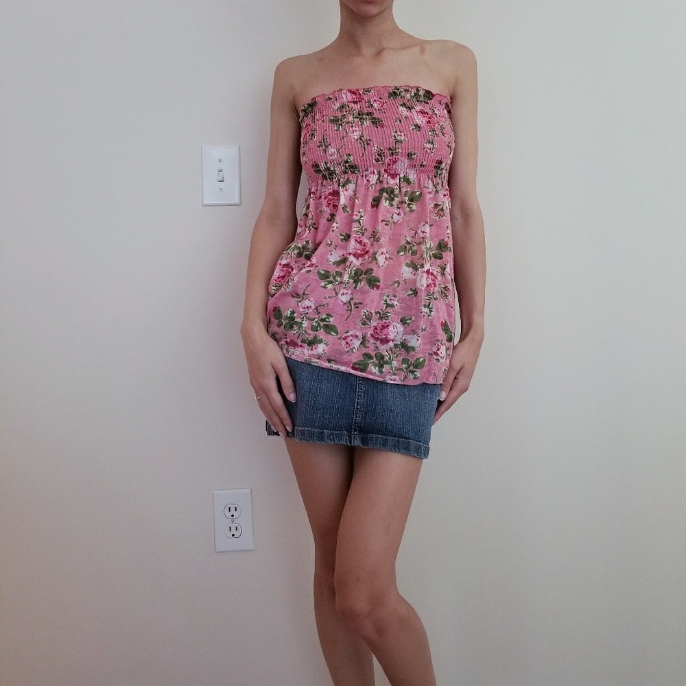 Summer floral tube top