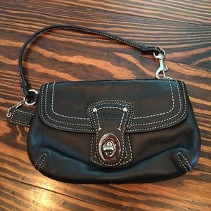 Coach Wristlet, Black Leather