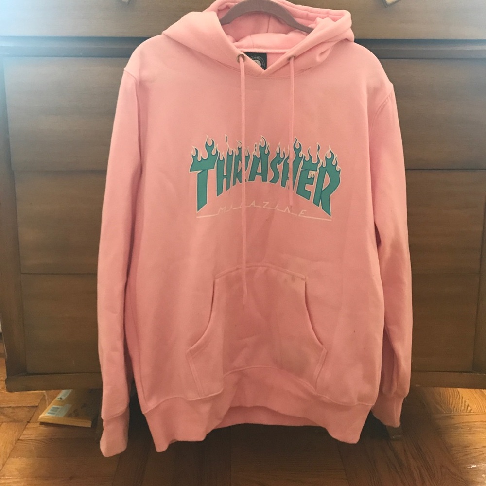 Pink thrasher hoodie