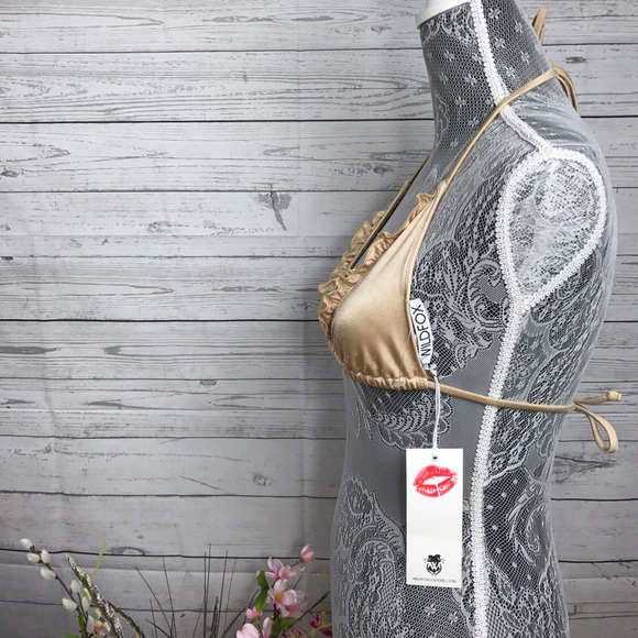 NWT WILDFOX Bikini Top Tan - Picture 4 of 7