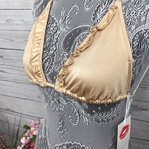 NWT WILDFOX Bikini Top Tan - Picture 2 of 7