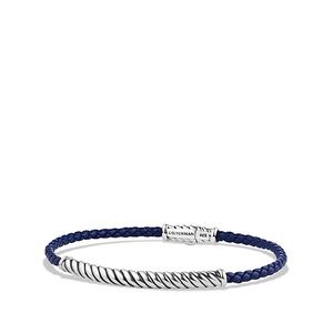 David Yurman Cable Blue Leather bracelet