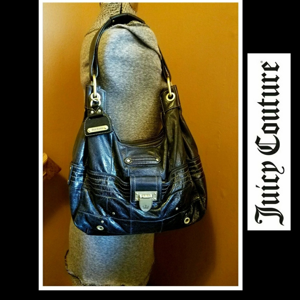 Juicy Couture Leather handbag black Hobo