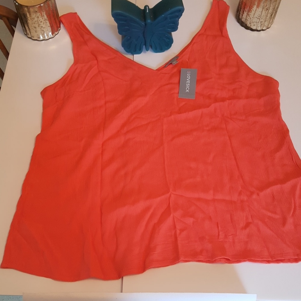 Coral plus size 1 tank Lovesick