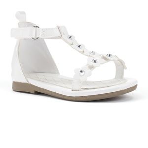 Carter's Girls' white with Floral design Sandals