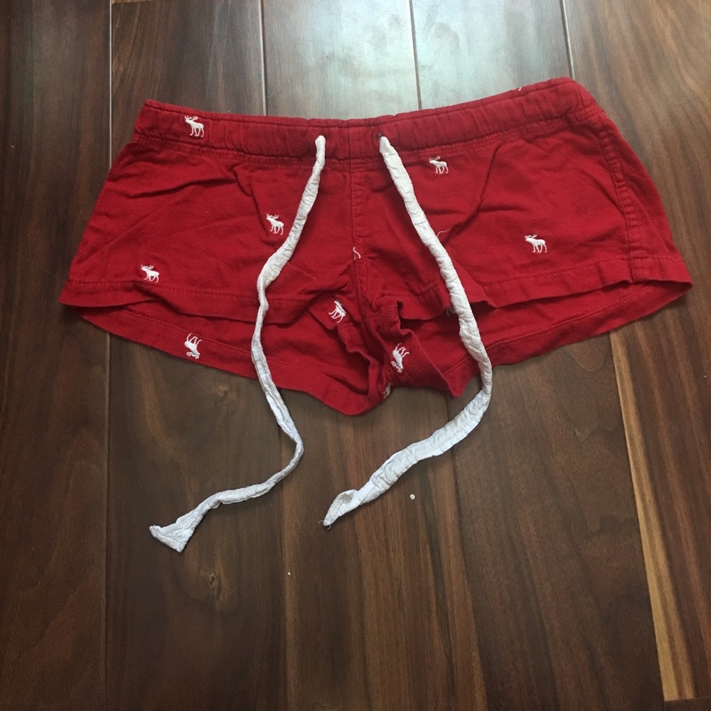 Abercrombie &a Fitch Red Pajama Shorts
