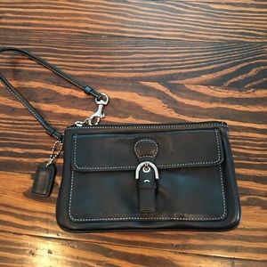 Coach Wristlet, Black Leather