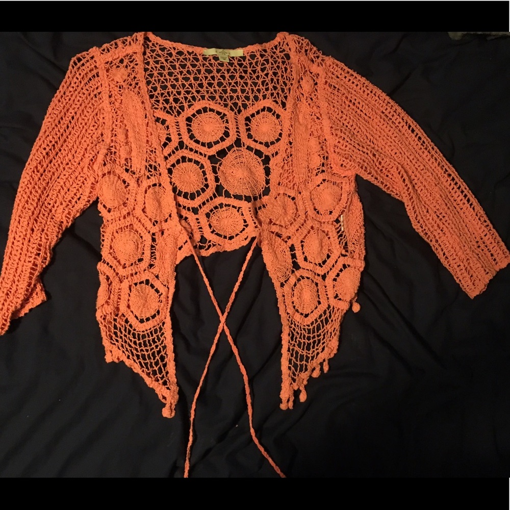 Crochet crop cardigan