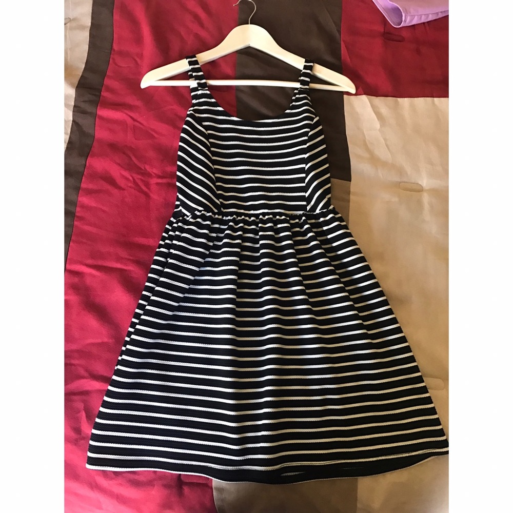Francesca's Boutique Striped Skater Dress