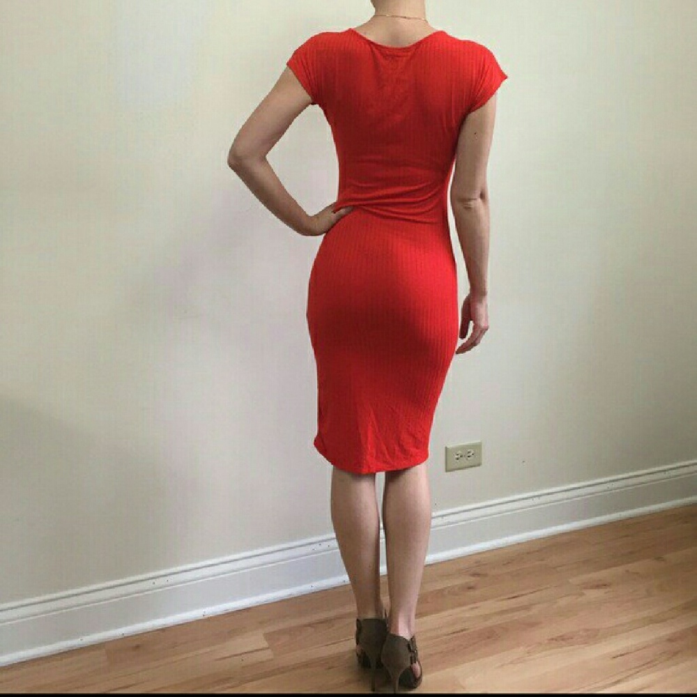 NWT Tight Form-Fitting Sexy Midi Dress - Picture 4 of 6