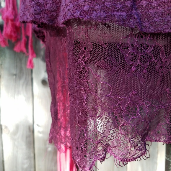 SOLD Intimately Free People Purple Lace Sheer Slip - Picture 6 of 7