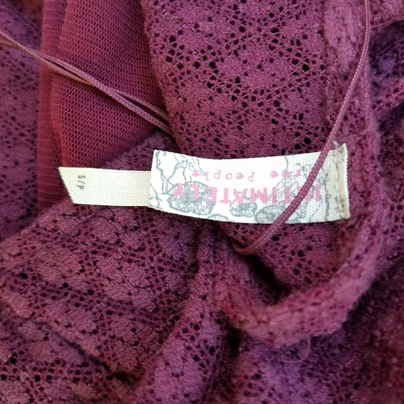 SOLD Intimately Free People Purple Lace Sheer Slip - Picture 7 of 7