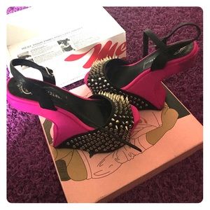 Spiked plat form heels