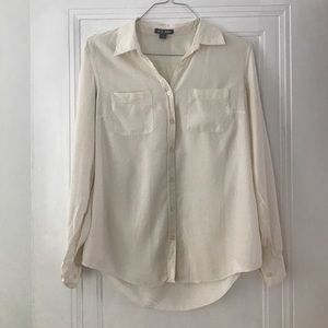 Go Silk off-white button down