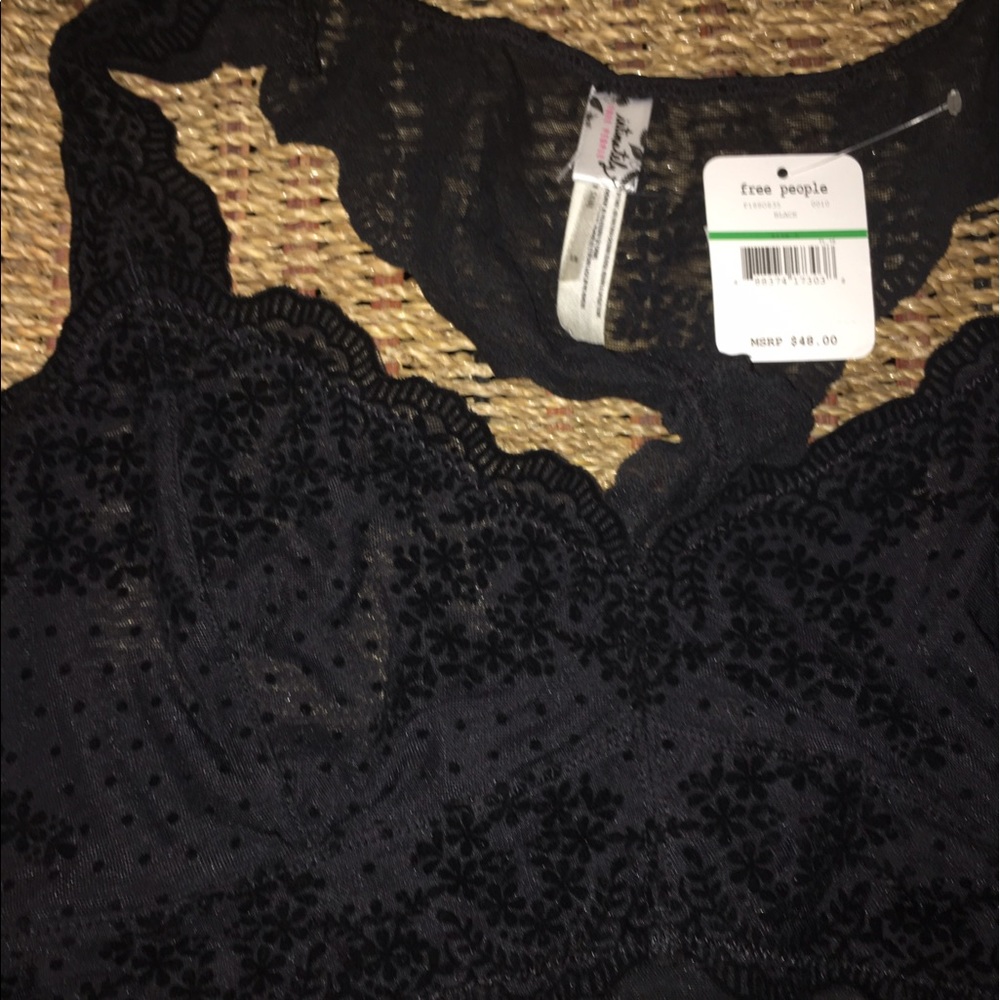 Black lace camisole