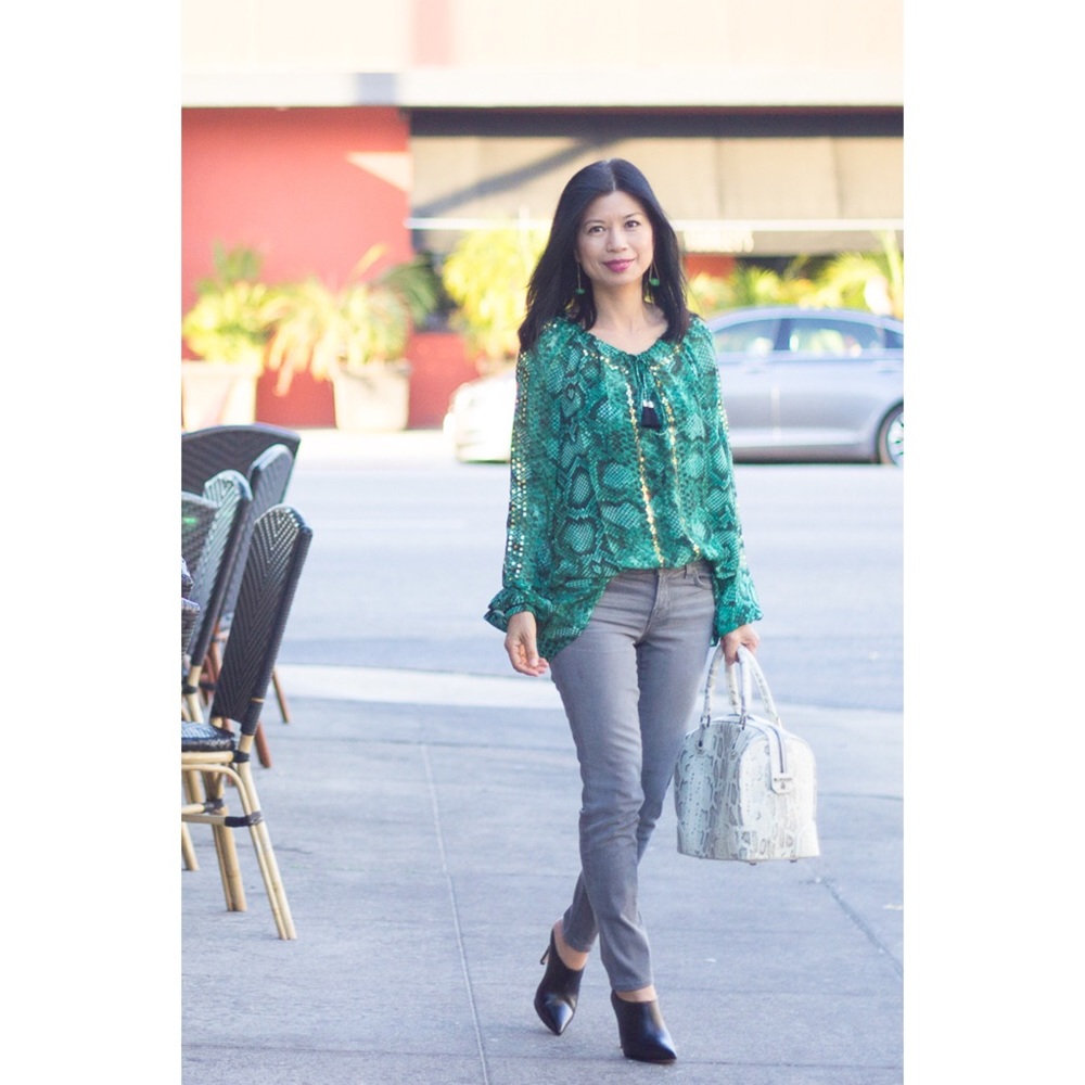 Altuzzara Snake Print Blouse