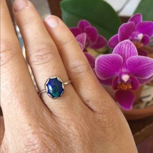 Sterling Silver Azurite Ring, Size 5 1/2