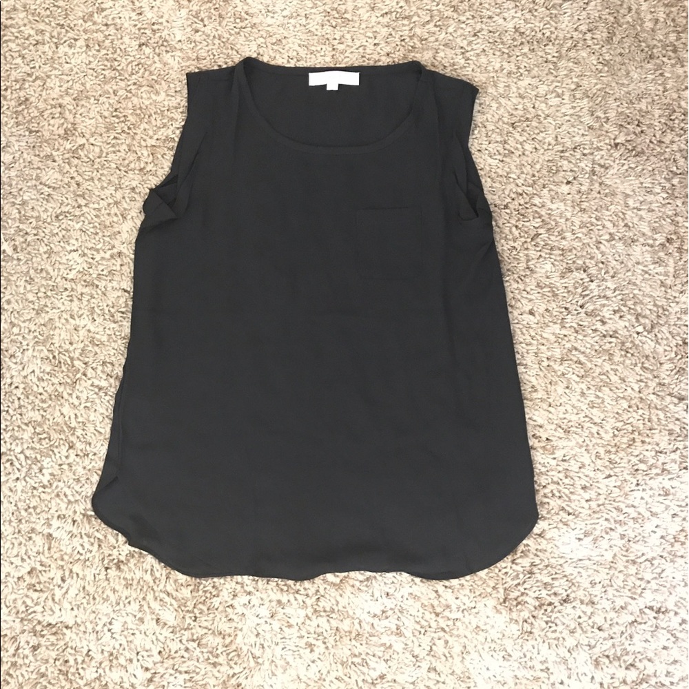 Loft black pocket blouse. Size small