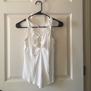 Free People lace-up top