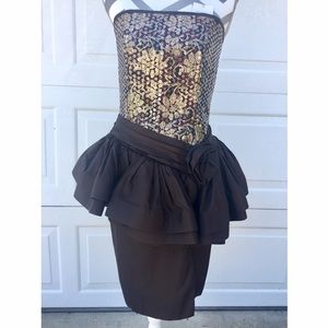 Vintage 1980s Formal/Evening Dress w Sequins Sz 8