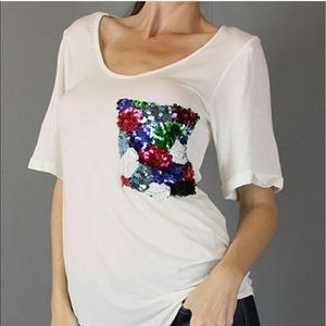 Sequin Accent Pocket T shirt - Hello, Gorgeous!
