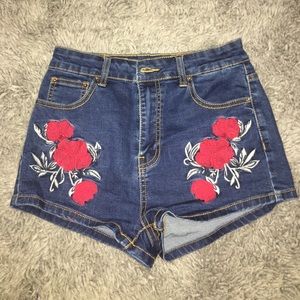 Fashion nova denim high waisted shorts