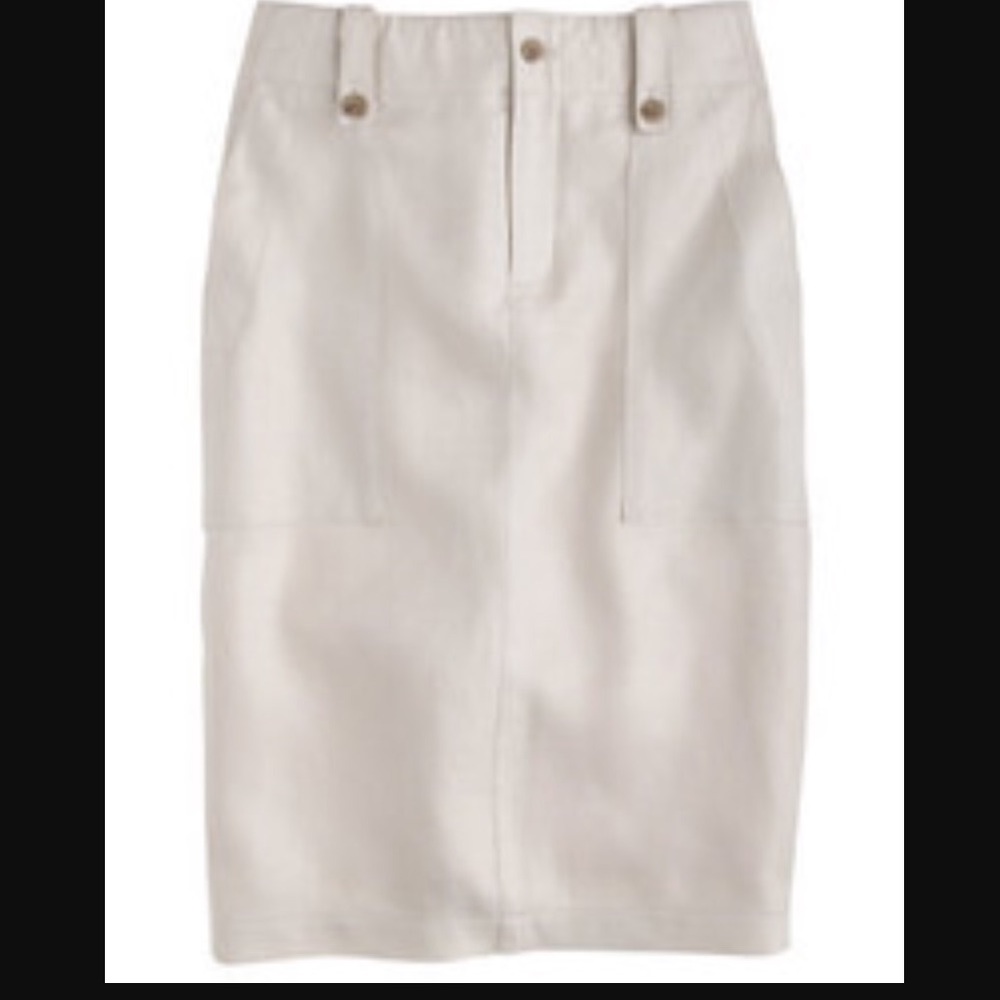 Linen Cargo Skirt